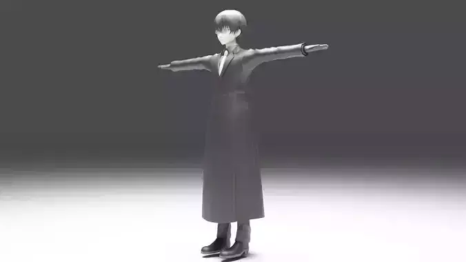 Sasaki Haise - Tokyo Ghoul Low-poly 3D model