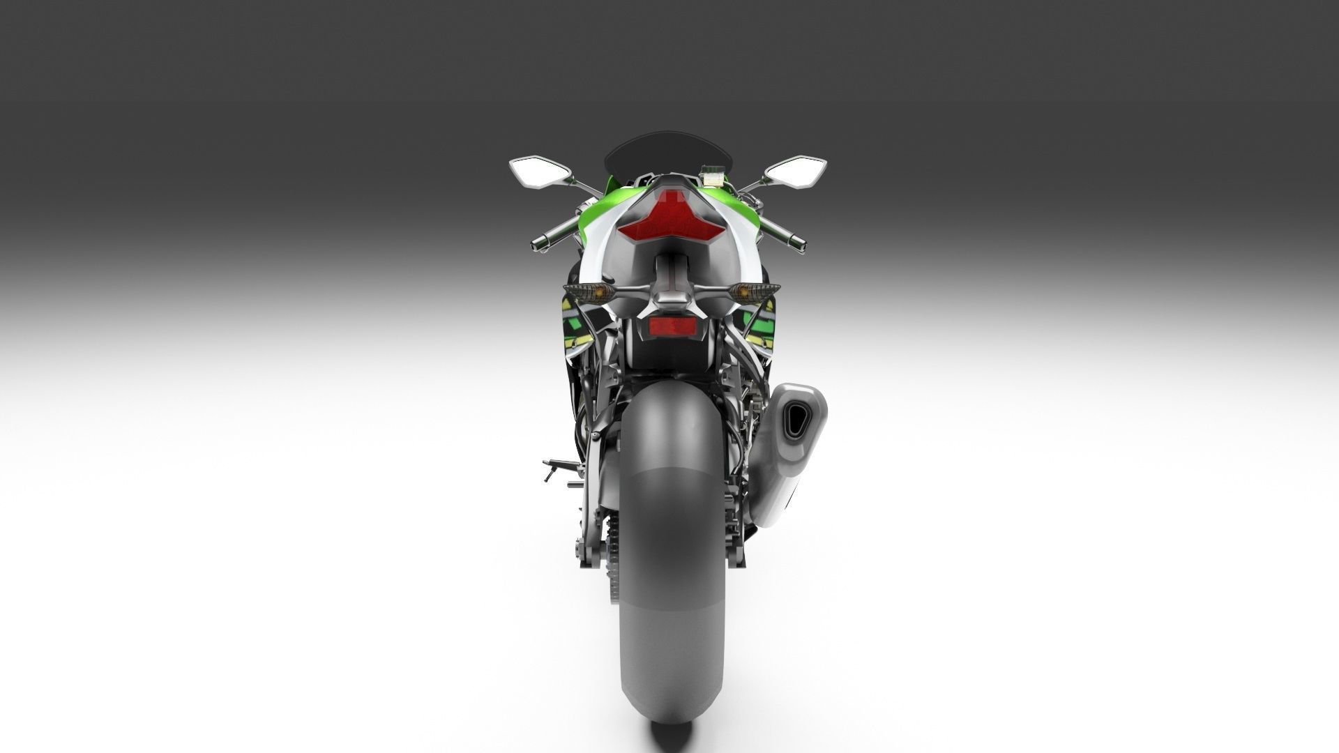 Kawaski Ninja ZX-6R 2019 3D model_3