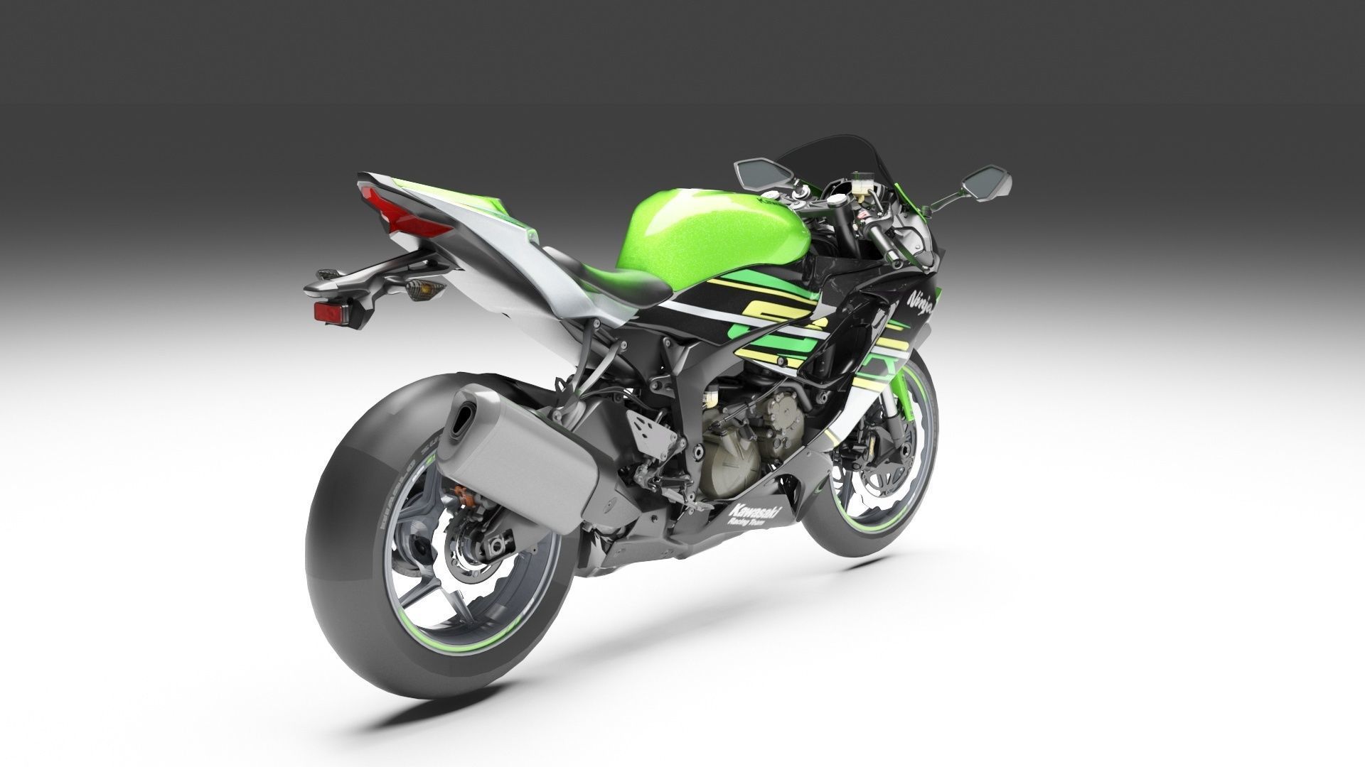 Kawaski Ninja ZX-6R 2019 3D model_4