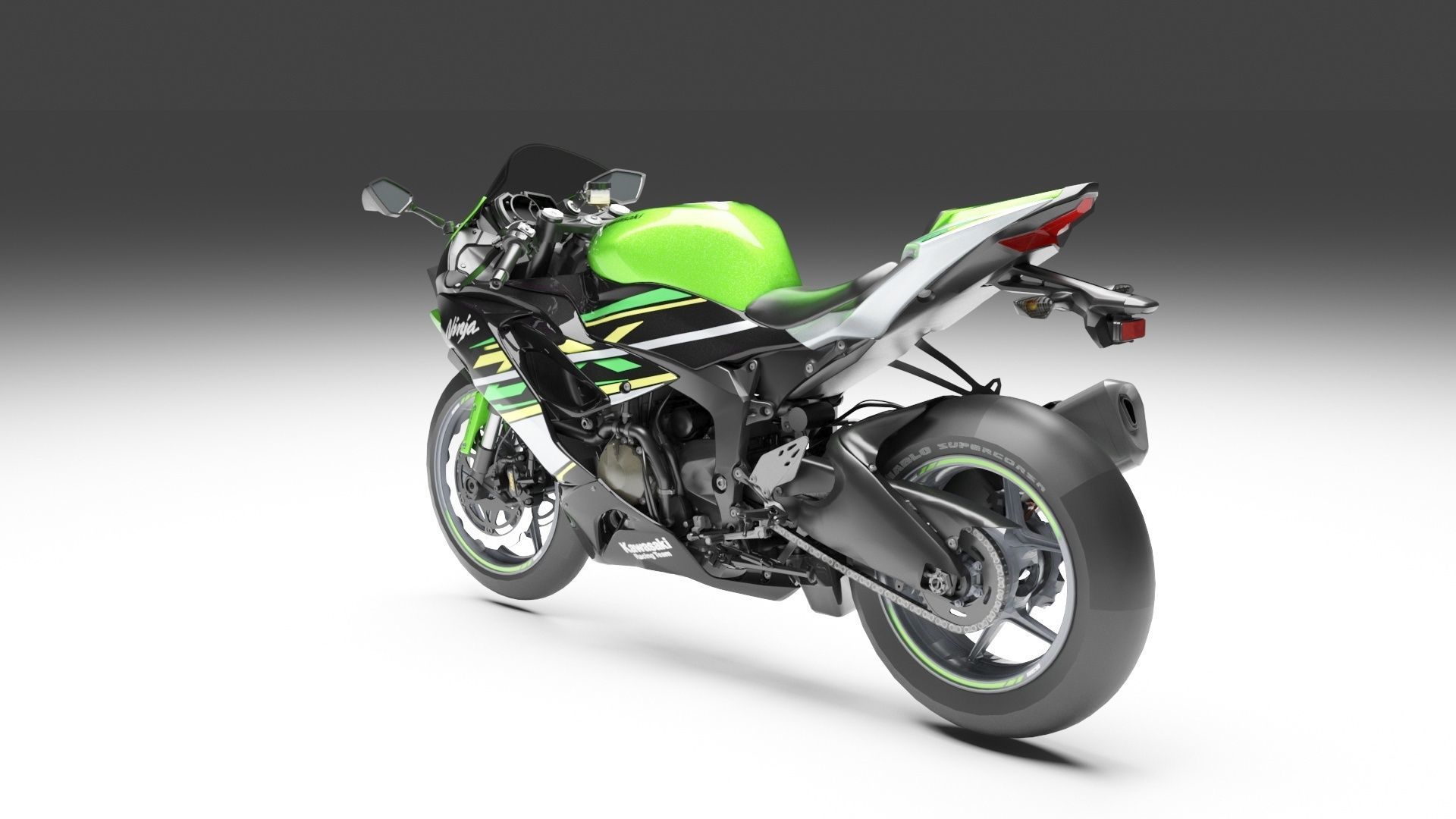 Kawaski Ninja ZX-6R 2019 3D model_2