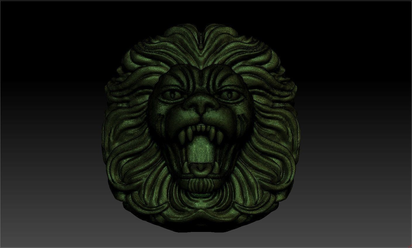 LION FACE PENDENT 3D print model_7