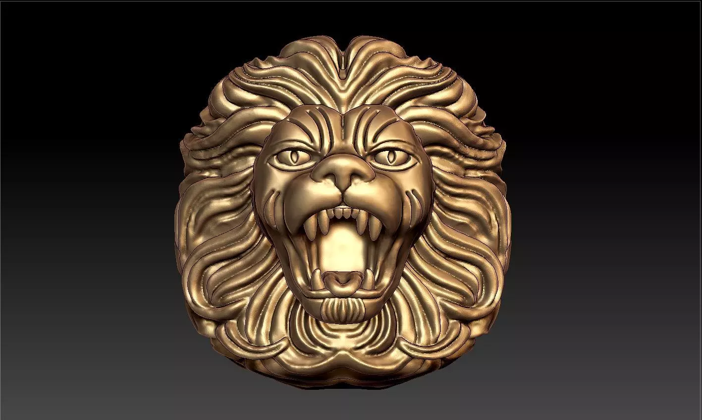 LION FACE PENDENT 3D print model_0