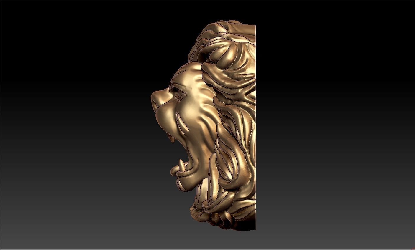 LION FACE PENDENT 3D print model_3