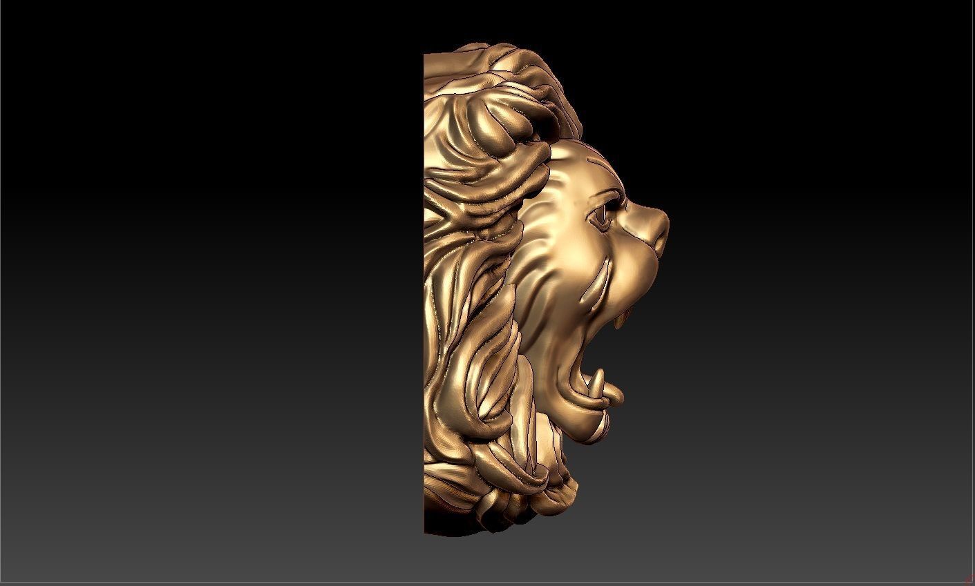 LION FACE PENDENT 3D print model_5