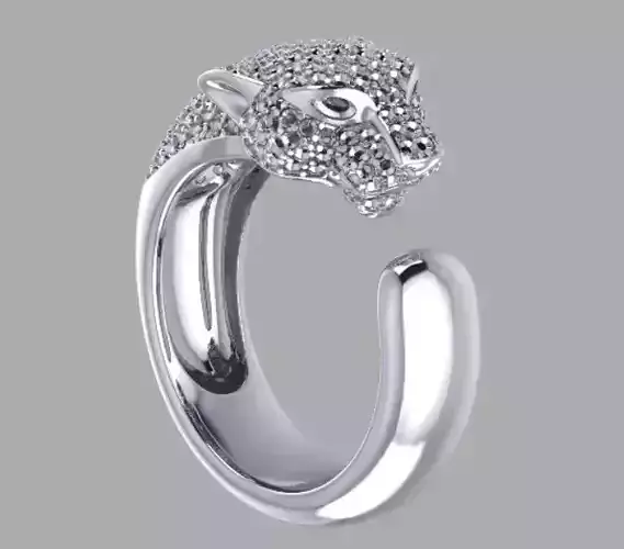 Lion gold ring 3D print model