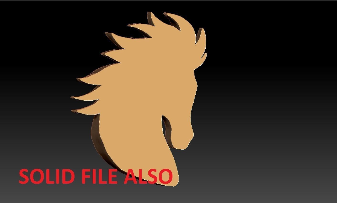 HORSE PENDENT 3D print model_8