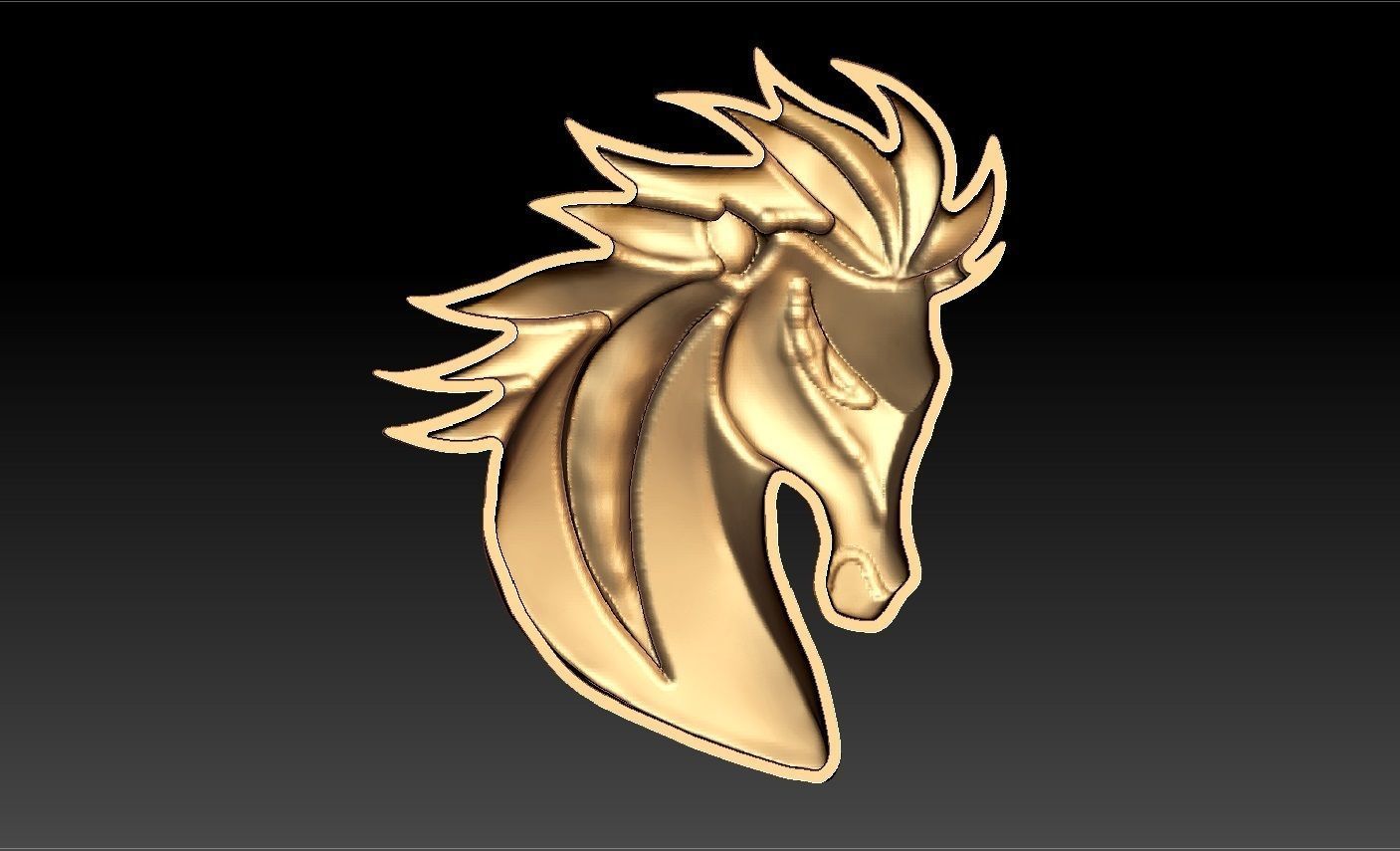 HORSE PENDENT 3D print model_4