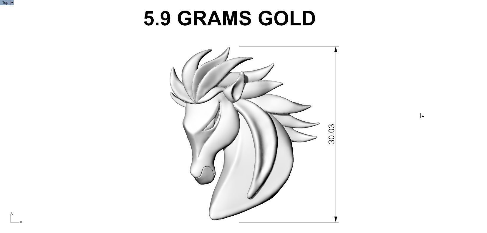 HORSE PENDENT 3D print model_9