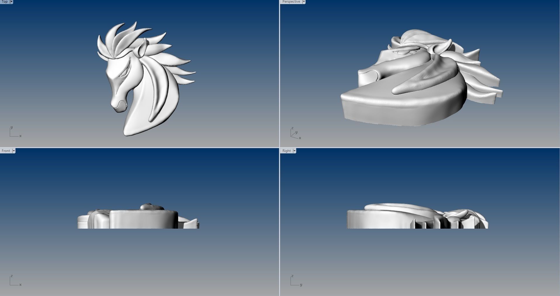 HORSE PENDENT 3D print model_2