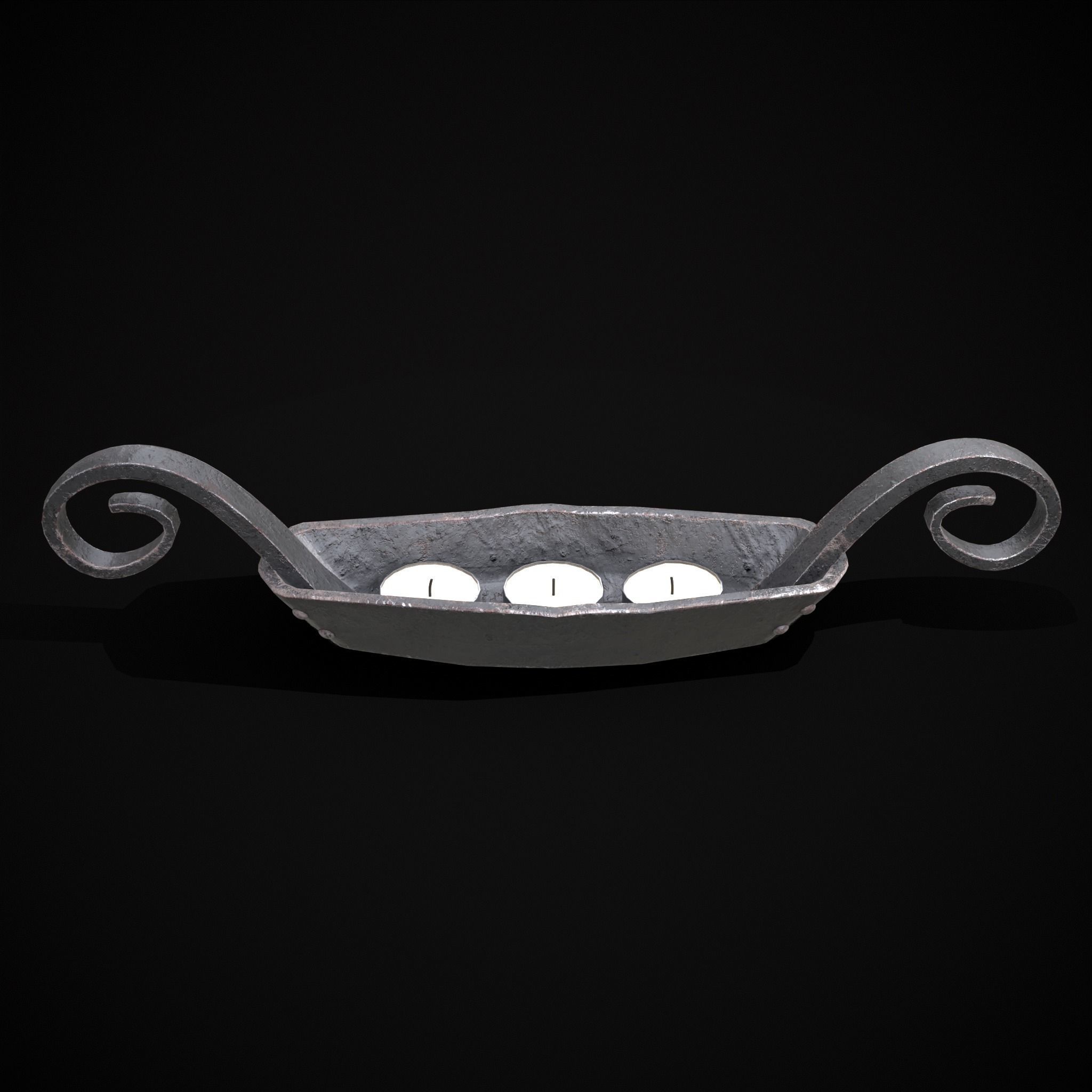 Candle Holder Decoration Low-poly 3D model_5