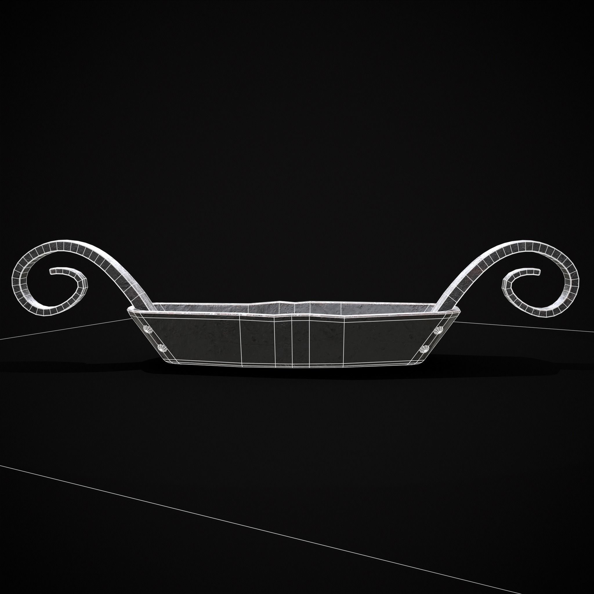 Candle Holder Decoration Low-poly 3D model_10