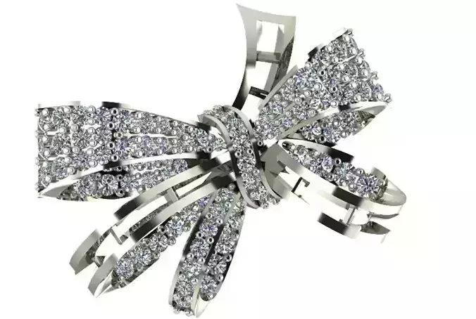 White Gold RIbbion  3D print model