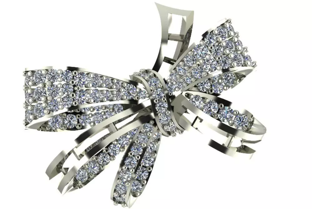 White Gold RIbbion  3D print model_0