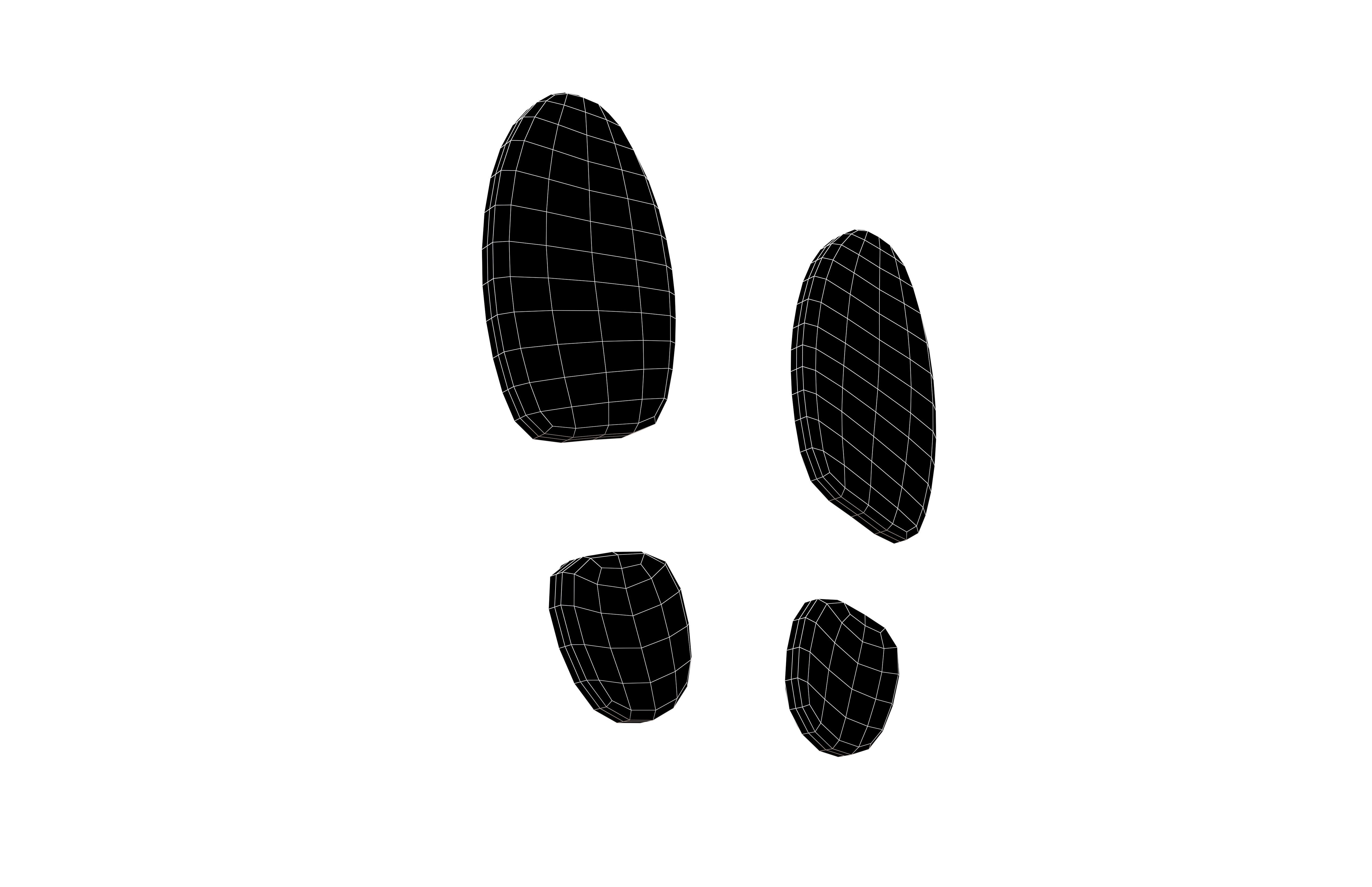 Shoe Print Symbol v1 003 Low-poly 3D model_5