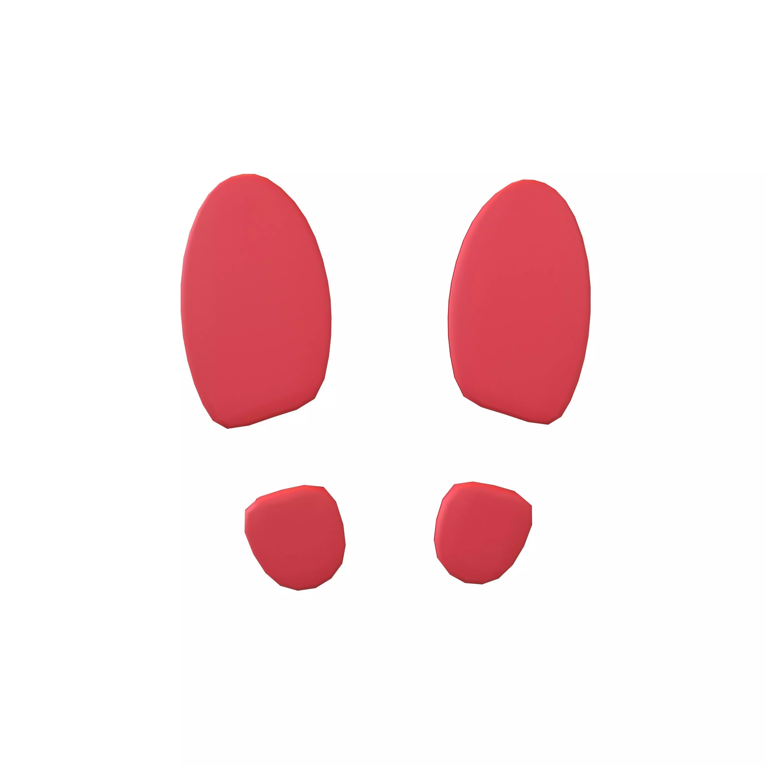 Shoe Print Symbol v1 003 Low-poly 3D model_0