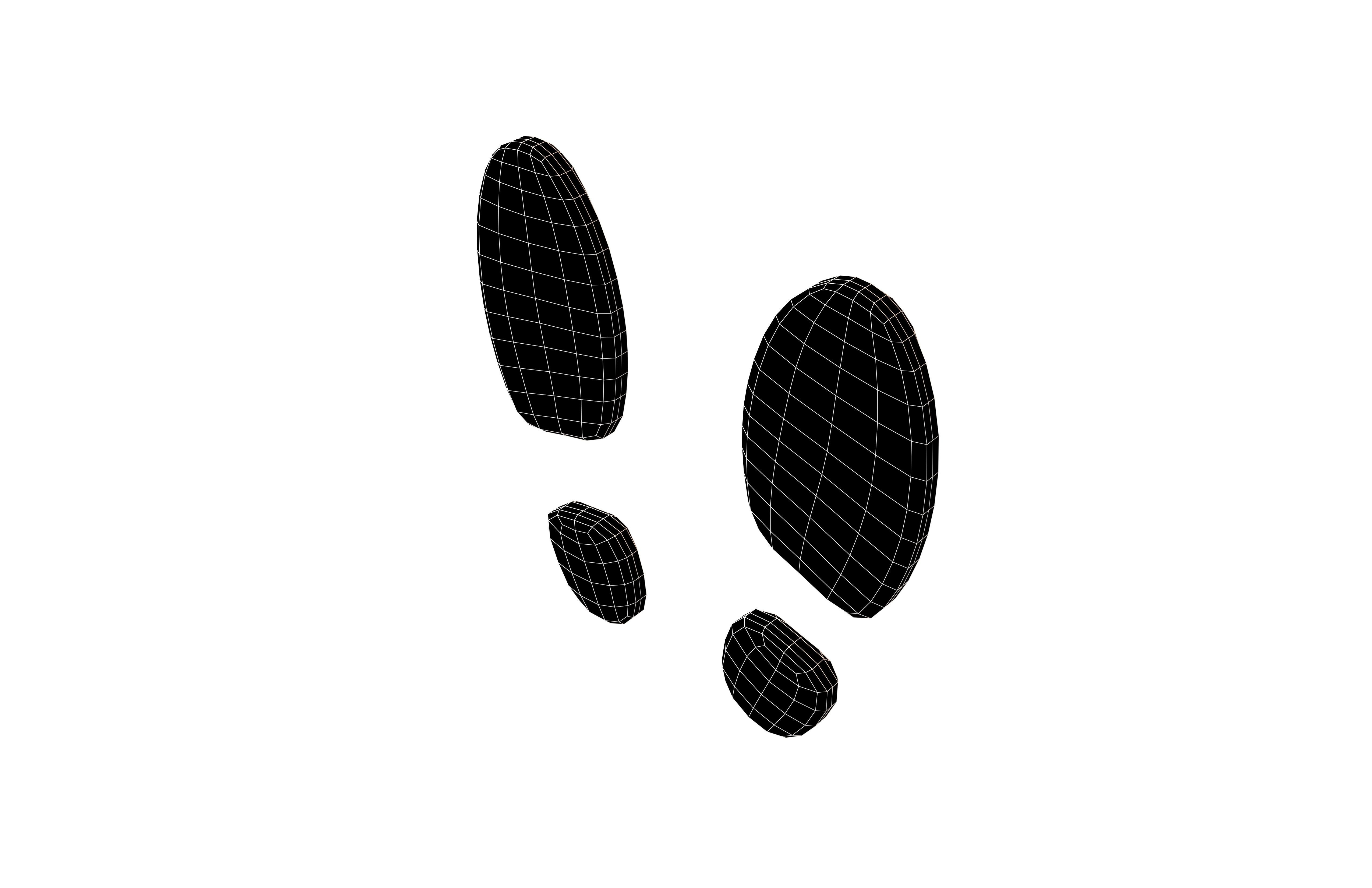 Shoe Print Symbol v1 003 Low-poly 3D model_7