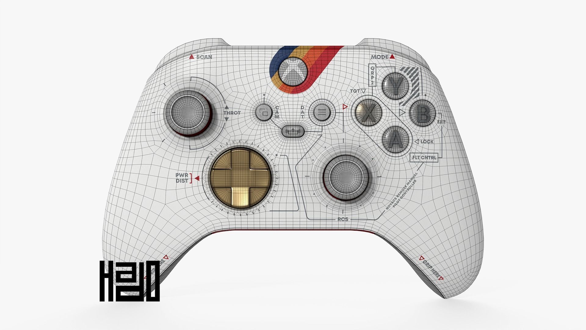 Xbox Controller Starfield Low-poly 3D model_5