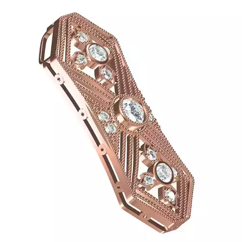 Antique Milgrain Art Deco Diamond Pendant