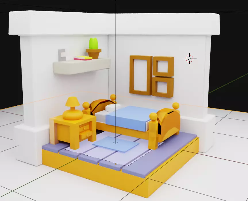 Bedroom Free low-poly 3D model