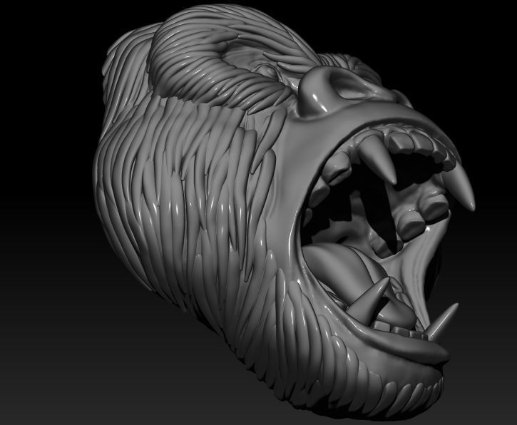 Gorilla Pendant 3D print model_2