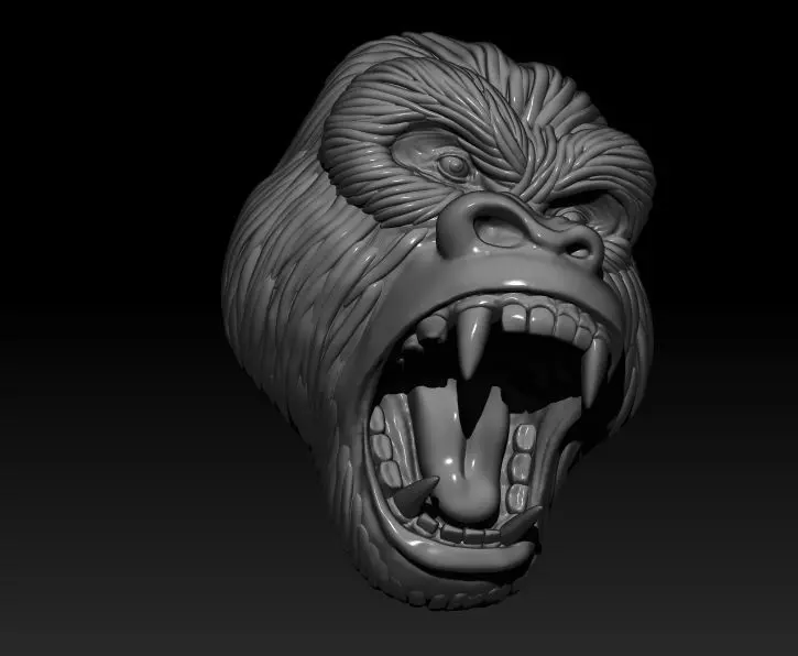 Gorilla Pendant 3D print model_0
