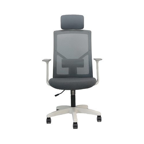 STC10 white frame computer mesh office chair 3D model