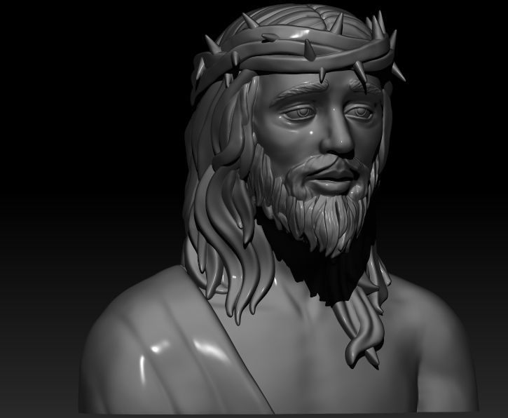 Jesus Pendant 3D print model_4