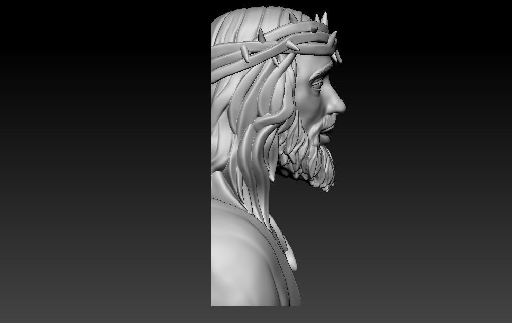 Jesus Pendant 3D print model_2