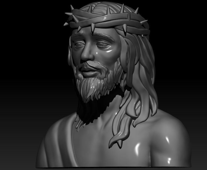 Jesus Pendant 3D print model_3
