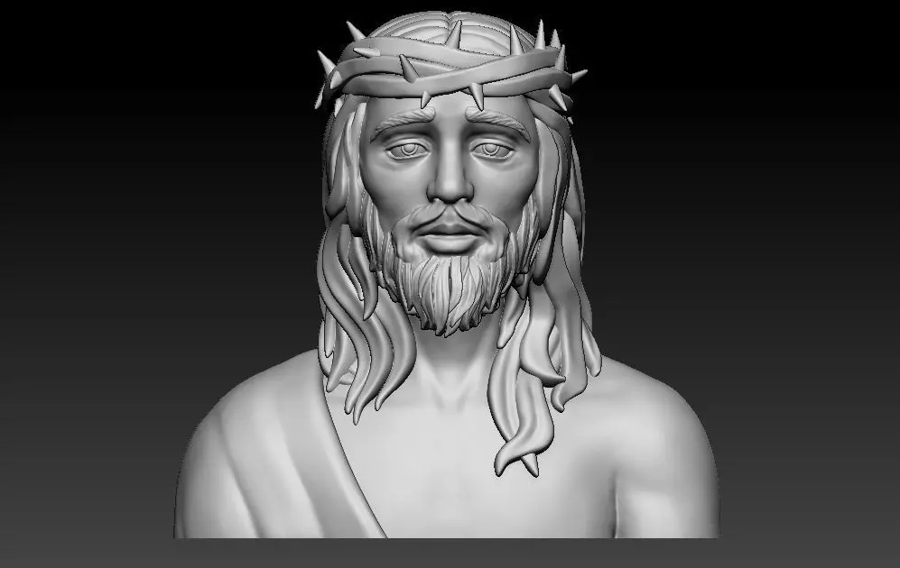Jesus Pendant 3D print model_0