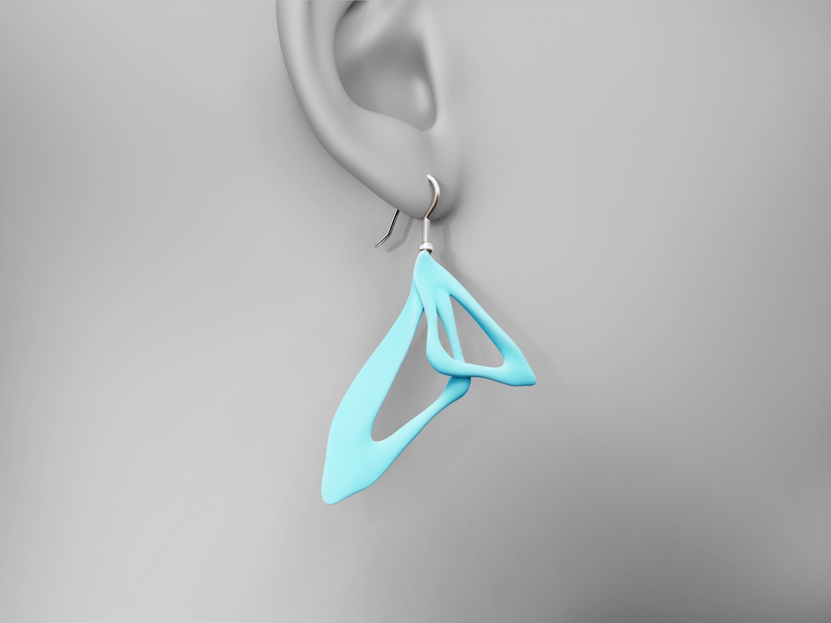 ABSTRIS Earrings 3D Model for 3D Printing STL file 3D print model_3