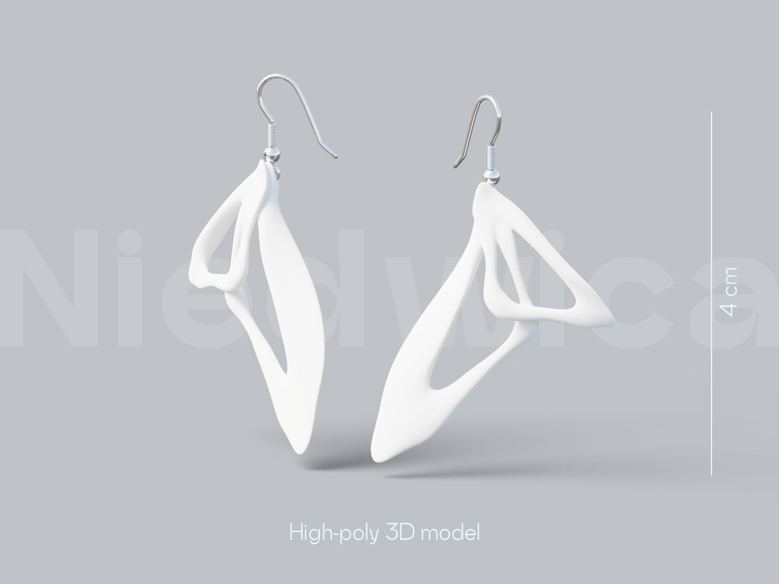 ABSTRIS Earrings 3D Model for 3D Printing STL file 3D print model_4