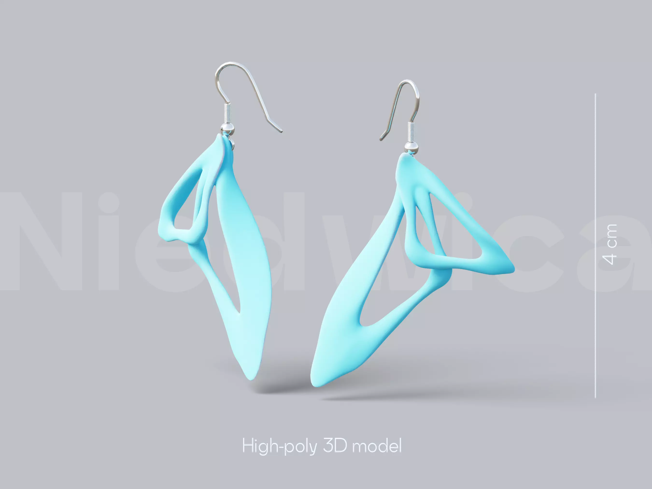 ABSTRIS Earrings 3D Model for 3D Printing STL file 3D print model_0