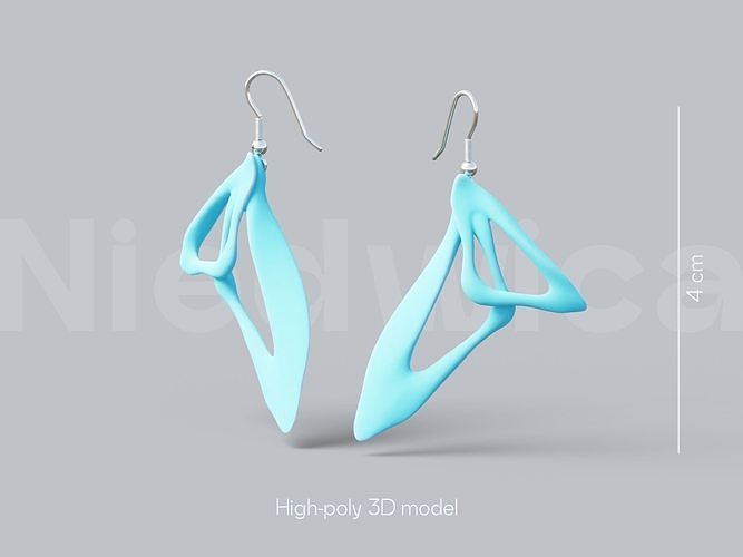 ABSTRIS Earrings 3D Model for 3D Printing STL file 3D print model