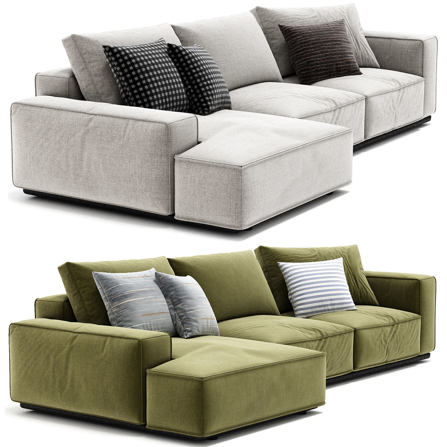 Arflex Marechiaro Sofa Chaise Longue 3D model_2