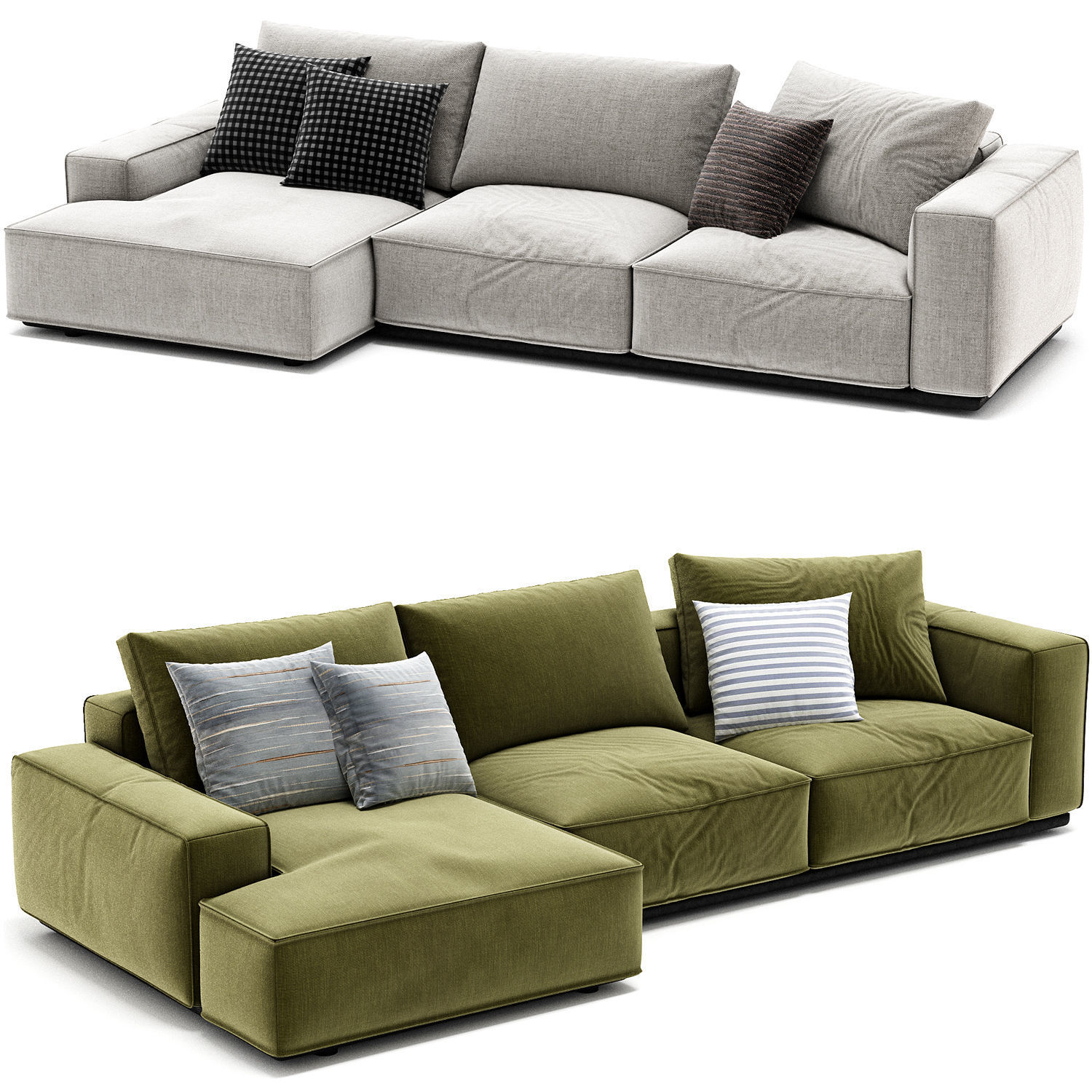 Arflex Marechiaro Sofa Chaise Longue 3D model_1