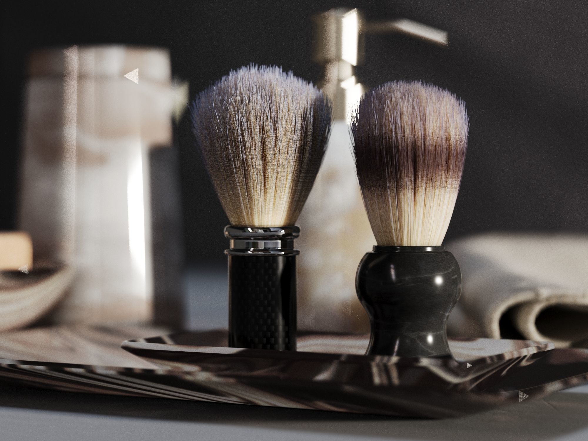 Horn Bath Accessories 3D model_2