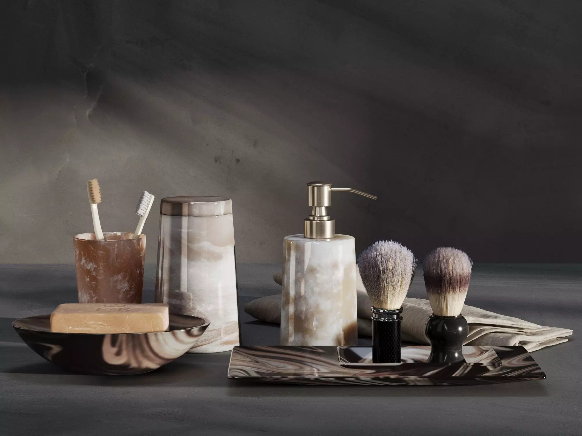 Horn Bath Accessories 3D model_0