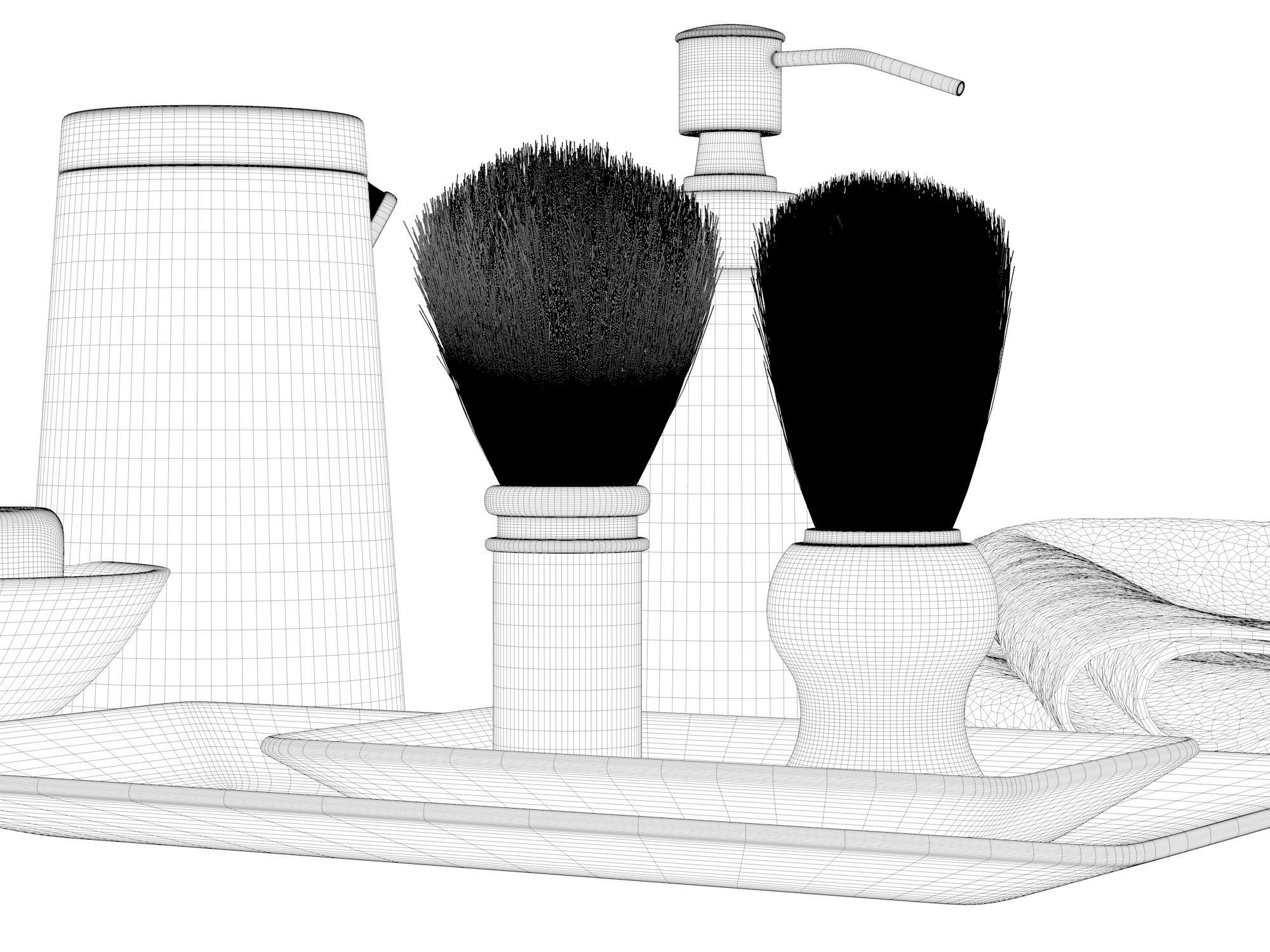 Horn Bath Accessories 3D model_4