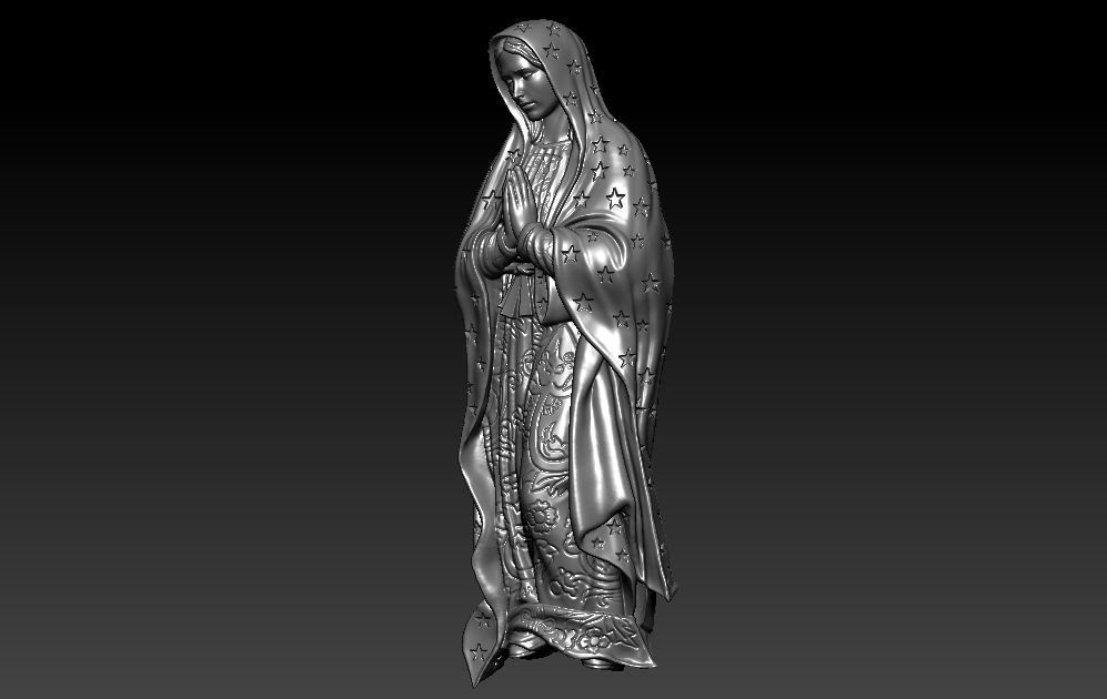 Virgin Mary 3D print model_1