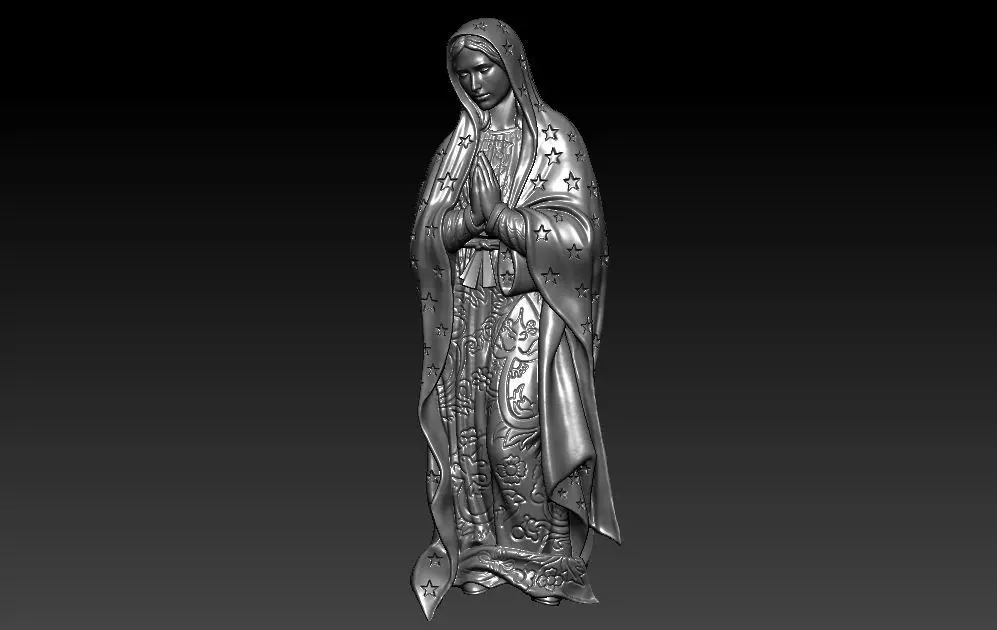 Virgin Mary 3D print model_0