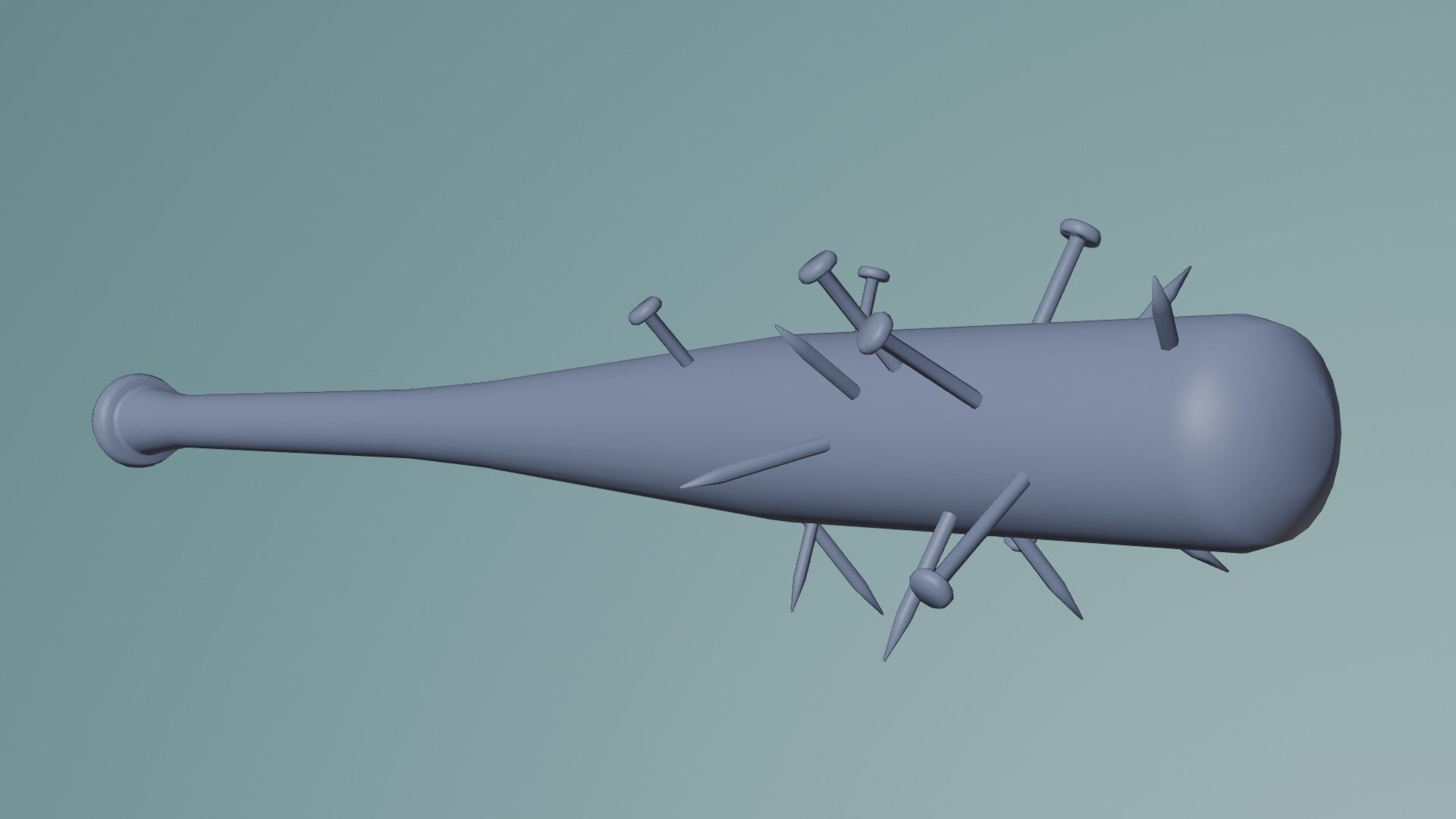 baseball bat nailed  Low-poly 3D model_8