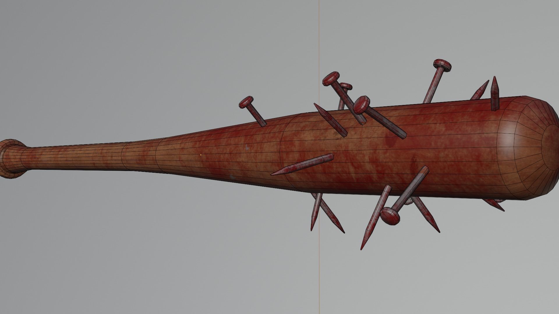 baseball bat nailed  Low-poly 3D model_11