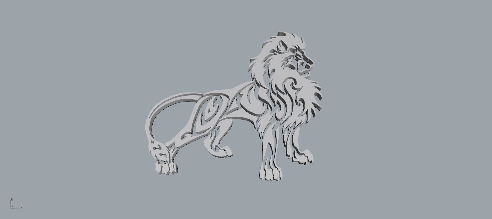 Lion Logo 3D print model_4