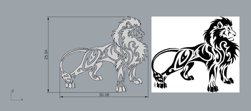 Lion Logo 3D print model_3