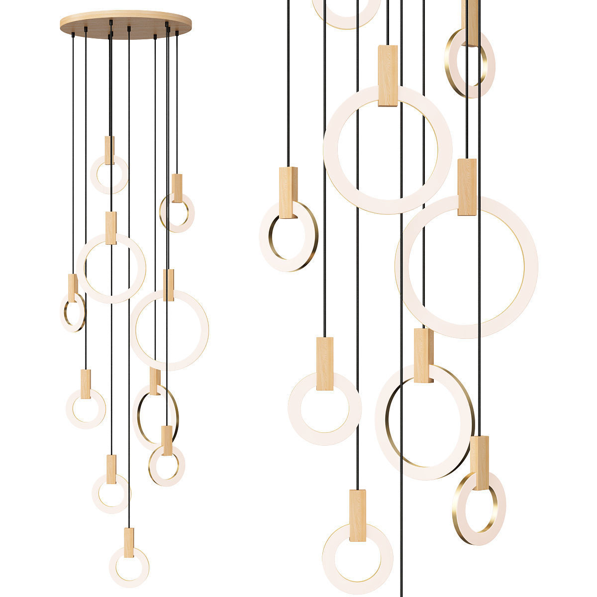 Hanging Ring Light 3D model_3