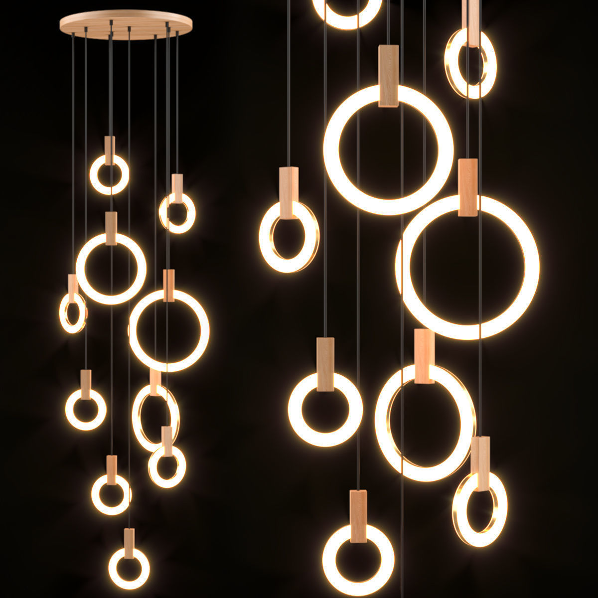 Hanging Ring Light 3D model_1