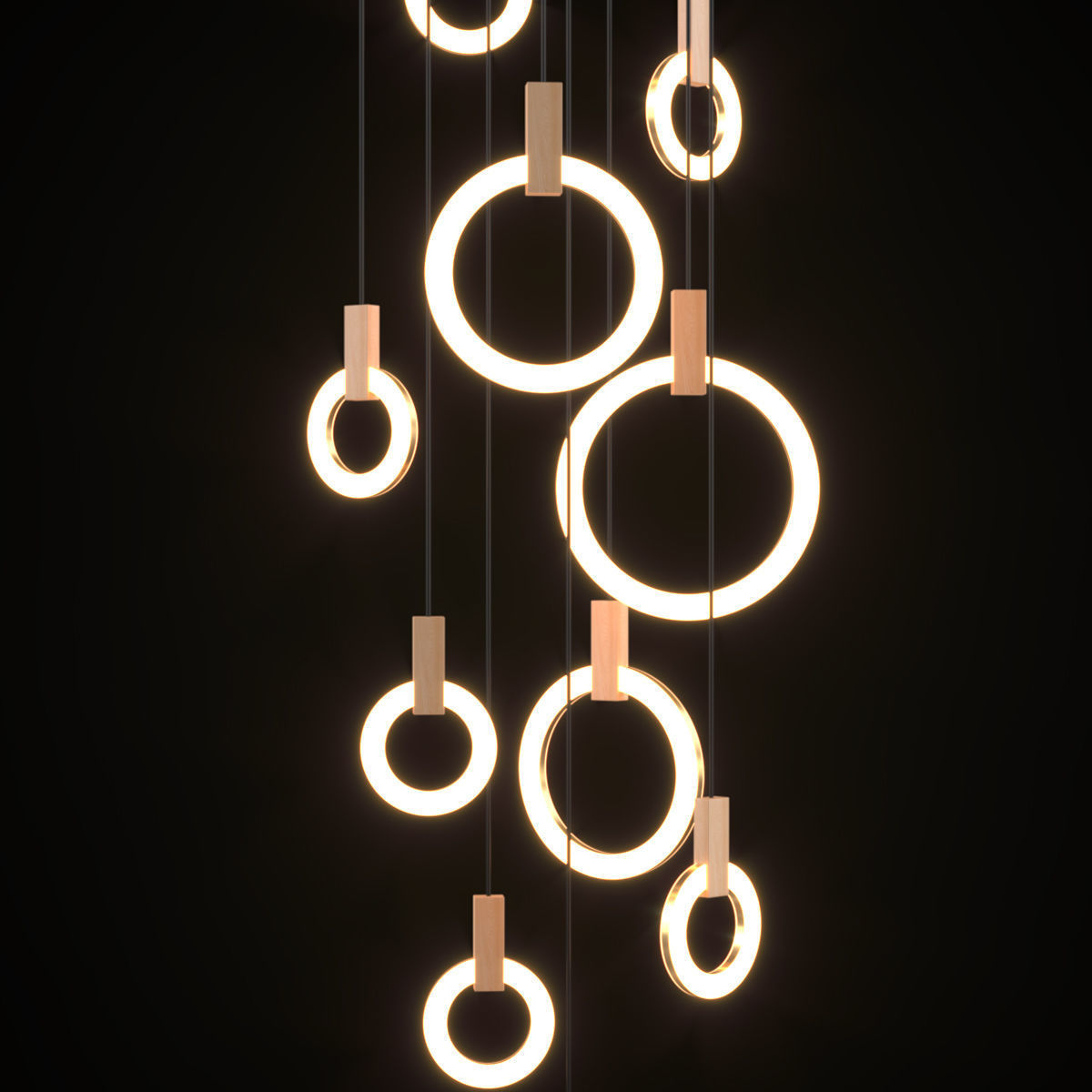 Hanging Ring Light 3D model_2
