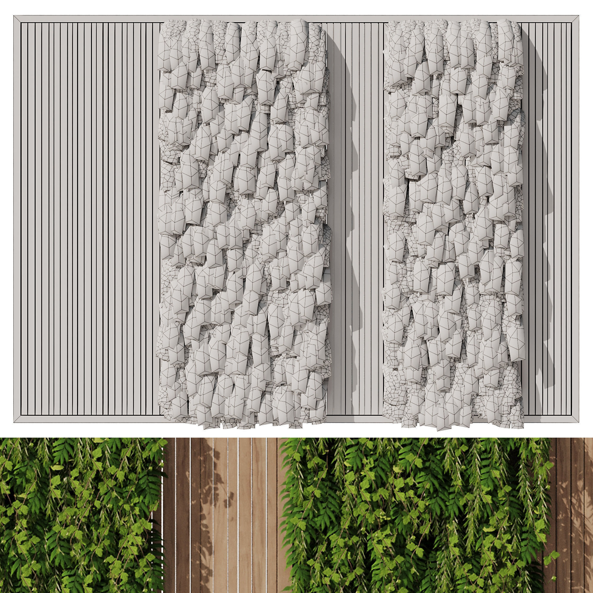 Green Wall - Vertical Garden Set2 3D model_4