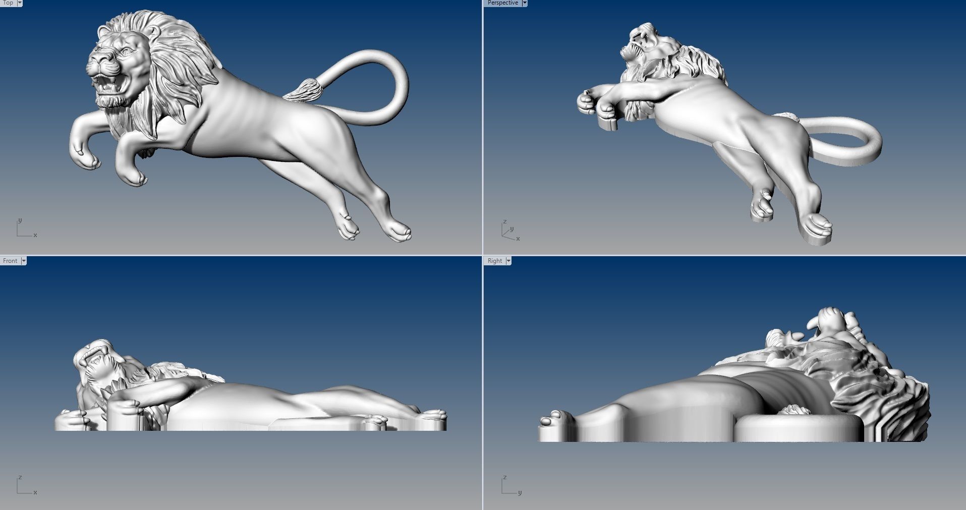 LION PENDENT 3D print model_1